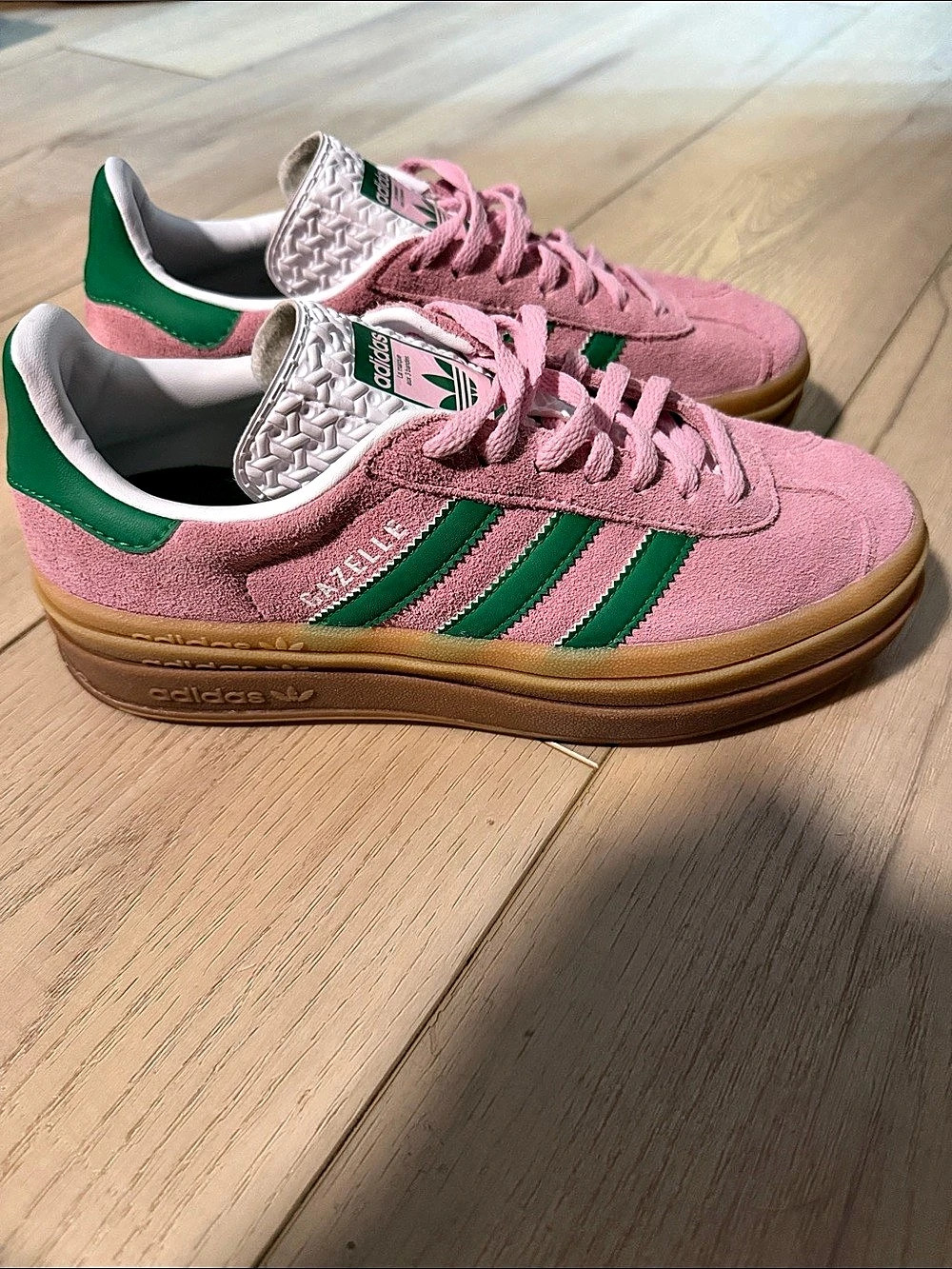 adidas Gazelle Bold Pink & Green US 6.5